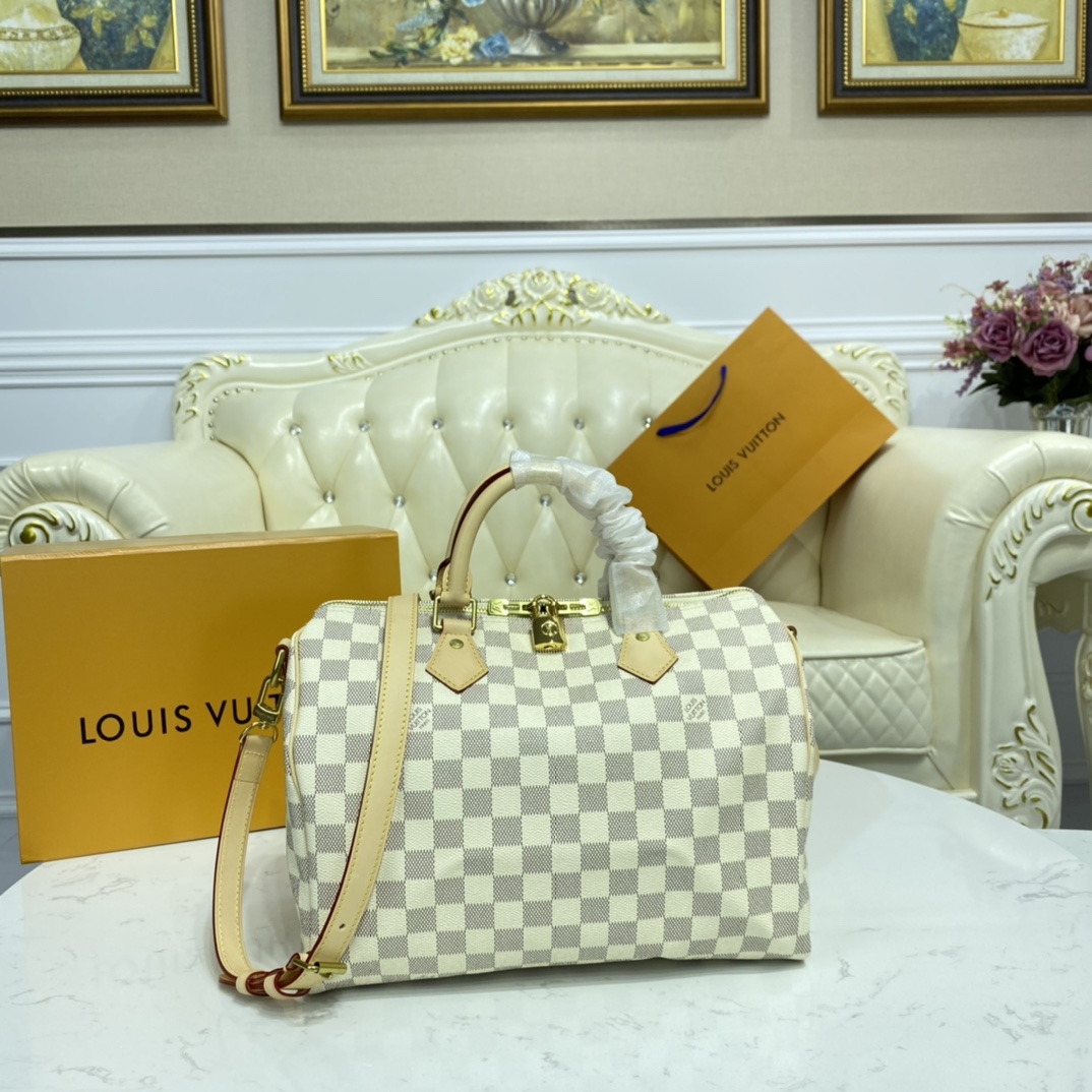 Louis Vuitton SPEEDY BANDOULIERE 30 Damier Azur Handbag N41373